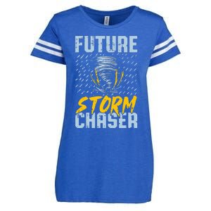 Future Storm Chaser Funny Meteorologist Storm Hunter Enza Ladies Jersey Football T-Shirt