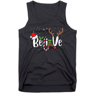 Festive Santa Claus Holiday Pajama Set Tank Top