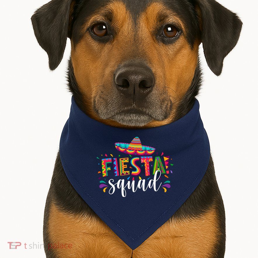 Fiesta Squad Cinco De Mayo Party USA-Made Doggie Bandana
