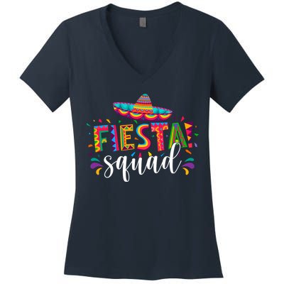 Fiesta Squad Cinco De Mayo Party Women's V-Neck T-Shirt