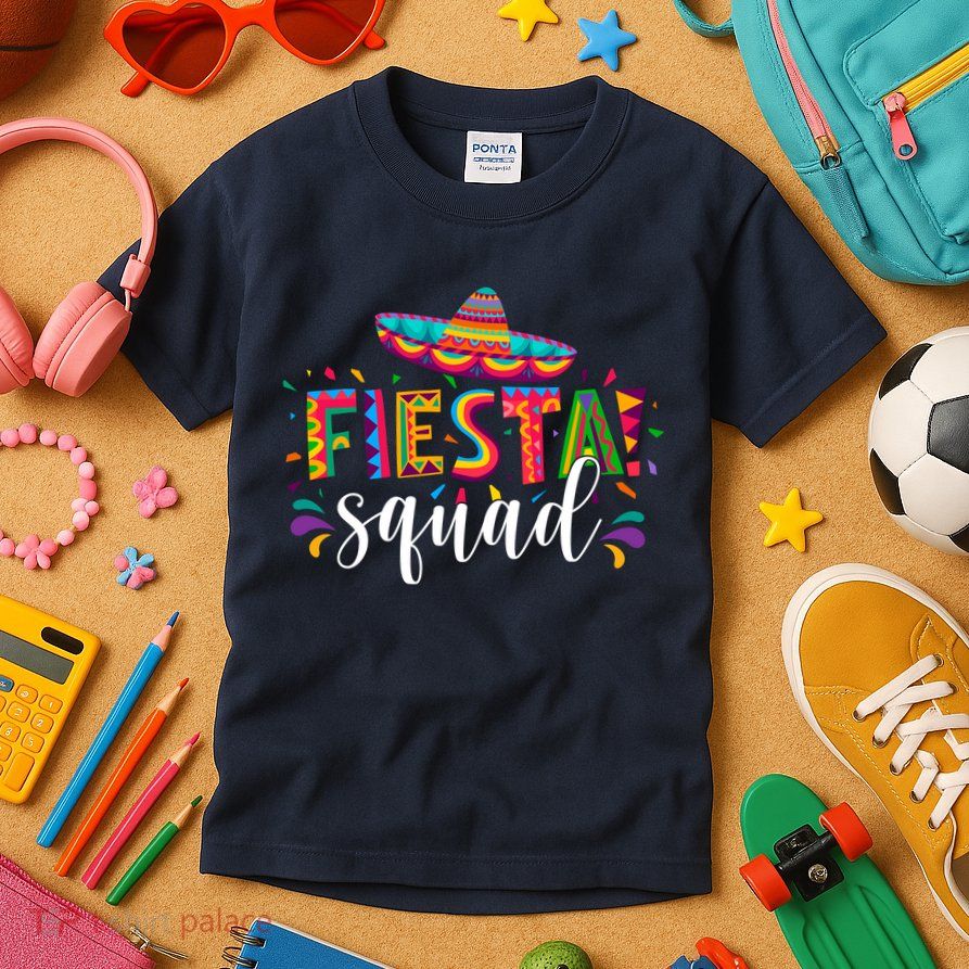 Fiesta Squad Cinco De Mayo Party Kids T-Shirt