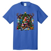 Funny Santa Chicken Playing Hockey Gift Tall T-Shirt