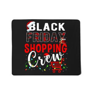 Friday Shopping Crew Xmas Lights Black Shopping Family  Mousepad