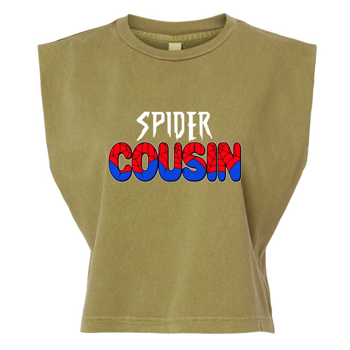 Funny Spider Cousin Matching Family Shirts Garment-Dyed Women's Muscle Tee