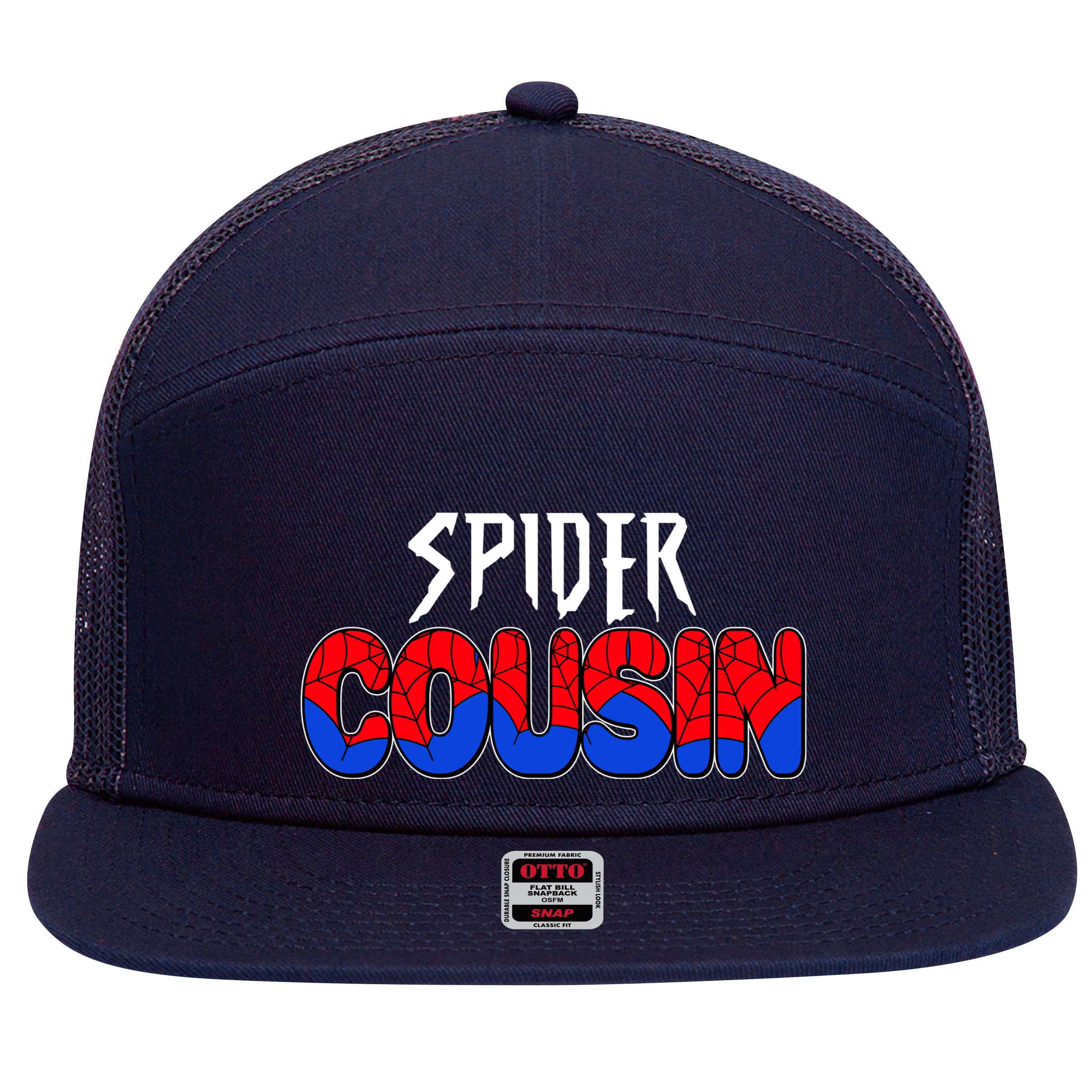 Funny Spider Cousin Matching Family Shirts 7 Panel Mesh Trucker Snapback Hat