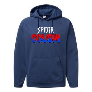 Funny Spider Cousin Matching Family Shirts Performance Fleece Hoodie