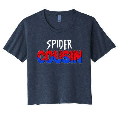 Funny Spider Cousin Matching Family Shirts Women's Crop Top Tee