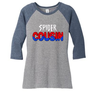 Funny Spider Cousin Matching Family Shirts Women's Tri-Blend 3/4-Sleeve Raglan Shirt