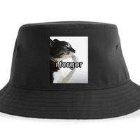 Funny Silly Cat Meme I Forgor Cringe Brainrot Meme Gift Sustainable Bucket Hat
