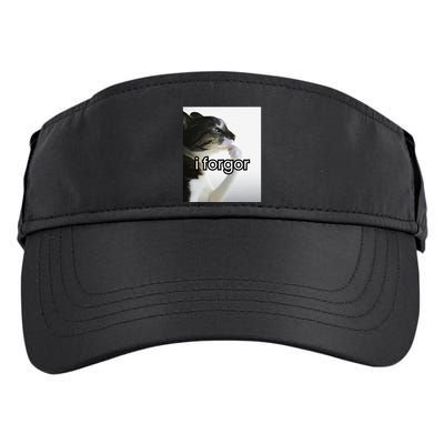 Funny Silly Cat Meme I Forgor Cringe Brainrot Meme Gift Adult Drive Performance Visor