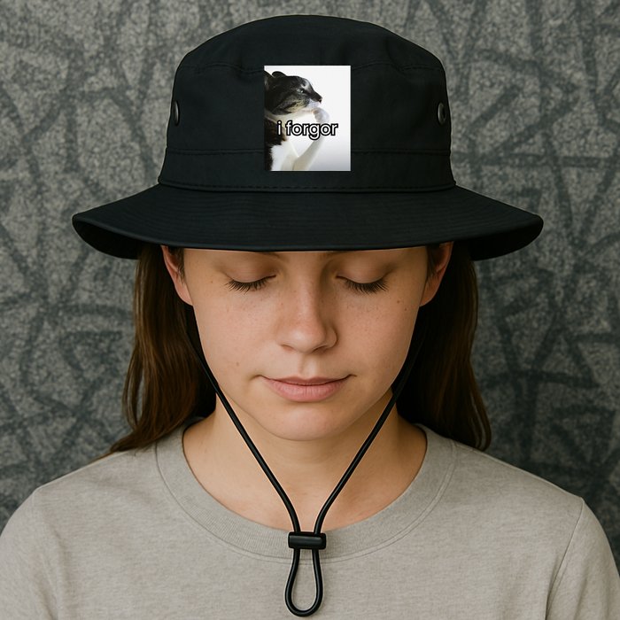 Funny Silly Cat Meme I Forgor Cringe Brainrot Meme Gift Bucket Hat