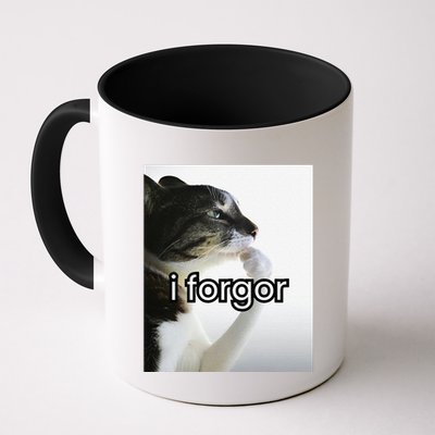 Funny Silly Cat Meme I Forgor Cringe Brainrot Meme Gift Mug