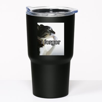 Funny Silly Cat Meme I Forgor Cringe Brainrot Meme Gift Tumbler