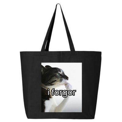 Funny Silly Cat Meme I Forgor Cringe Brainrot Meme Gift 25L Jumbo Tote