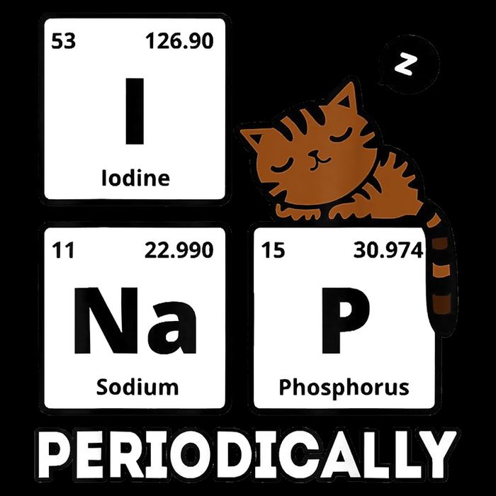 Funny Science Cat I Nap Periodically Cats Lovers Chemistry 16 in Basic Backpack