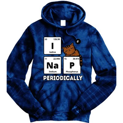 Funny Science Cat I Nap Periodically Cats Lovers Chemistry Tie Dye Hoodie