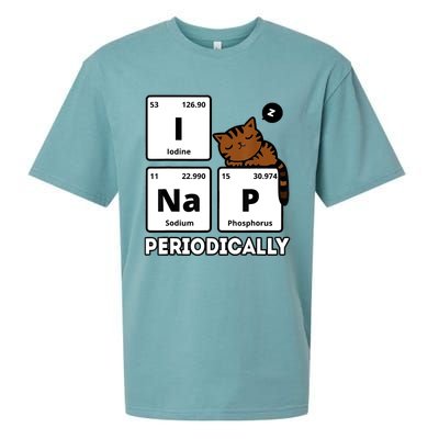 Funny Science Cat I Nap Periodically Cats Lovers Chemistry Sueded Cloud Jersey T-Shirt