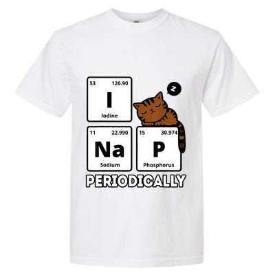 Funny Science Cat I Nap Periodically Cats Lovers Chemistry Garment-Dyed Heavyweight T-Shirt
