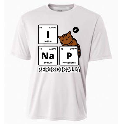 Funny Science Cat I Nap Periodically Cats Lovers Chemistry Cooling Performance Crew T-Shirt