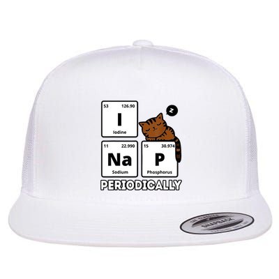 Funny Science Cat I Nap Periodically Cats Lovers Chemistry Flatbill Hat
