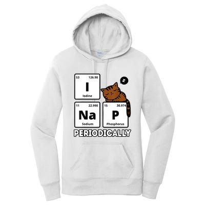Funny Science Cat I Nap Periodically Cats Lovers Chemistry Women's Pullover Hoodie
