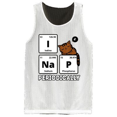 Funny Science Cat I Nap Periodically Cats Lovers Chemistry Mesh Reversible Basketball Jersey Tank