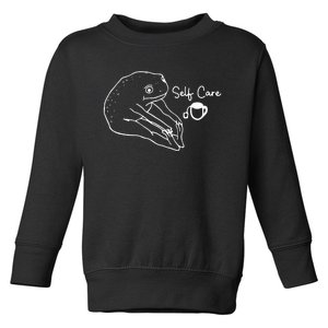 Frog Self Care Toddler Sweatshirt