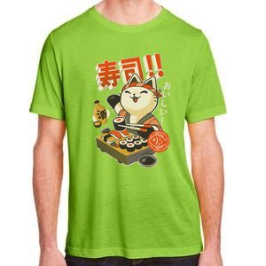 Funny Sushi Cat Chef Adult ChromaSoft Performance T-Shirt