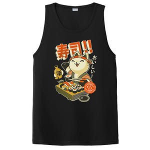 Funny Sushi Cat Chef PosiCharge Competitor Tank