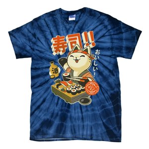 Funny Sushi Cat Chef Tie-Dye T-Shirt