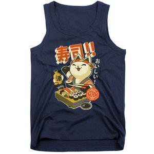 Funny Sushi Cat Chef Tank Top