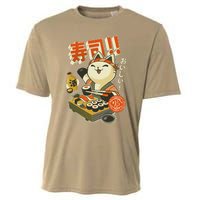 Funny Sushi Cat Chef Cooling Performance Crew T-Shirt