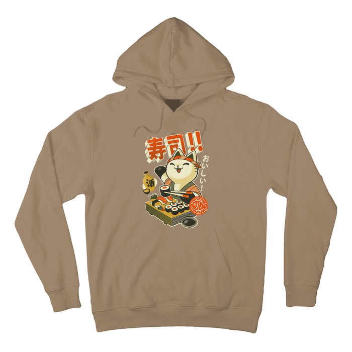 Funny Sushi Cat Chef Hoodie