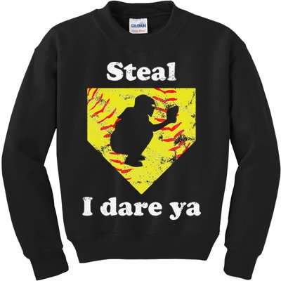 Funny Softball Catcher Kids Sweatshirt