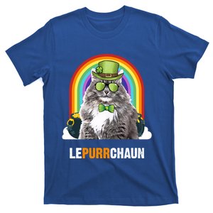 Funny Siberian Cat Lepurrchaun St Patricks Day Gift T-Shirt