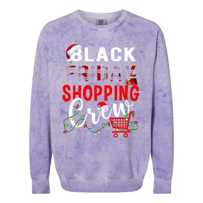 Friday Shopping Crew Christmas Lights Black Shopping Family  Colorblast Crewneck Sweatshirt