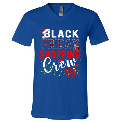 Friday Shopping Crew Christmas Lights Black Shopping Family  V-Neck T-Shirt