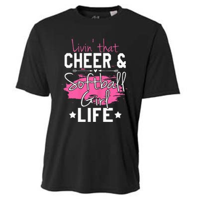 Funny Softball Cheer Lover Graphic Women Cheerleader Cooling Performance Crew T-Shirt