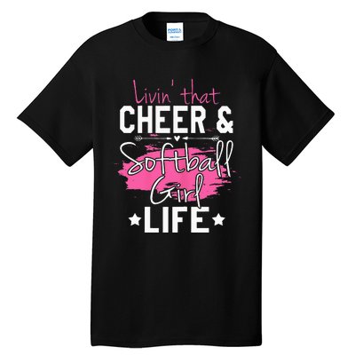 Funny Softball Cheer Lover Graphic Women Cheerleader Tall T-Shirt