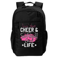 Funny Softball Cheer Lover Graphic Women Cheerleader Daily Commute Backpack