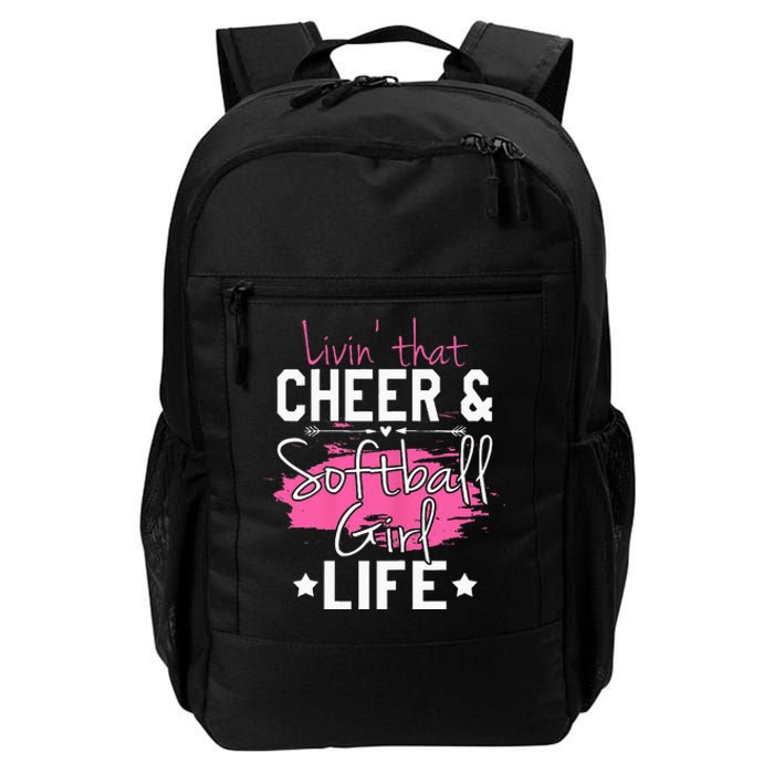 Funny Softball Cheer Lover Graphic Women Cheerleader Daily Commute Backpack