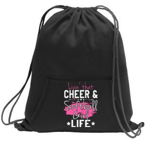 Funny Softball Cheer Lover Graphic Women Cheerleader Sweatshirt Cinch Pack Bag