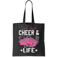 Funny Softball Cheer Lover Graphic Women Cheerleader Tote Bag