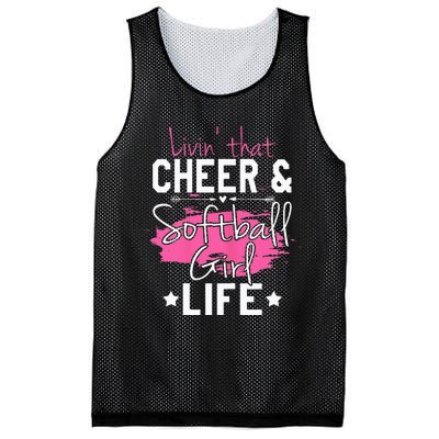 Funny Softball Cheer Lover Graphic Women Cheerleader Mesh Reversible Basketball Jersey Tank