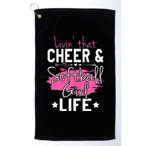 Funny Softball Cheer Lover Graphic Women Cheerleader Platinum Collection Golf Towel