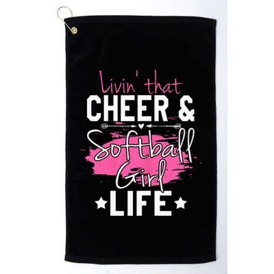 Funny Softball Cheer Lover Graphic Women Cheerleader Golf Towel