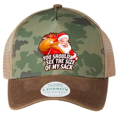 Funny Santa Claus You Should See The Size Of My Sack Legacy Tie Dye Trucker Hat