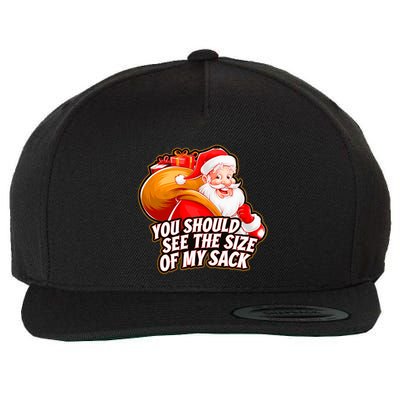 Funny Santa Claus You Should See The Size Of My Sack Wool Snapback Cap
