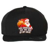 Funny Santa Claus You Should See The Size Of My Sack Wool Snapback Cap