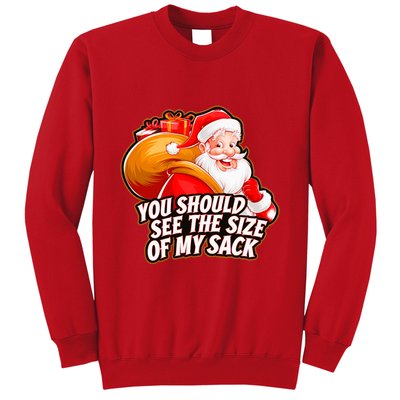 Funny Santa Claus You Should See The Size Of My Sack Sweatshirt